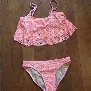 pink lace bikini